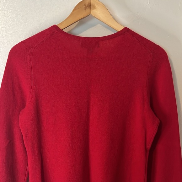 Charter Club Luxury 100% Cashmere Red Crew Neck Classic Sweater Sz S - Picture 5 of 6